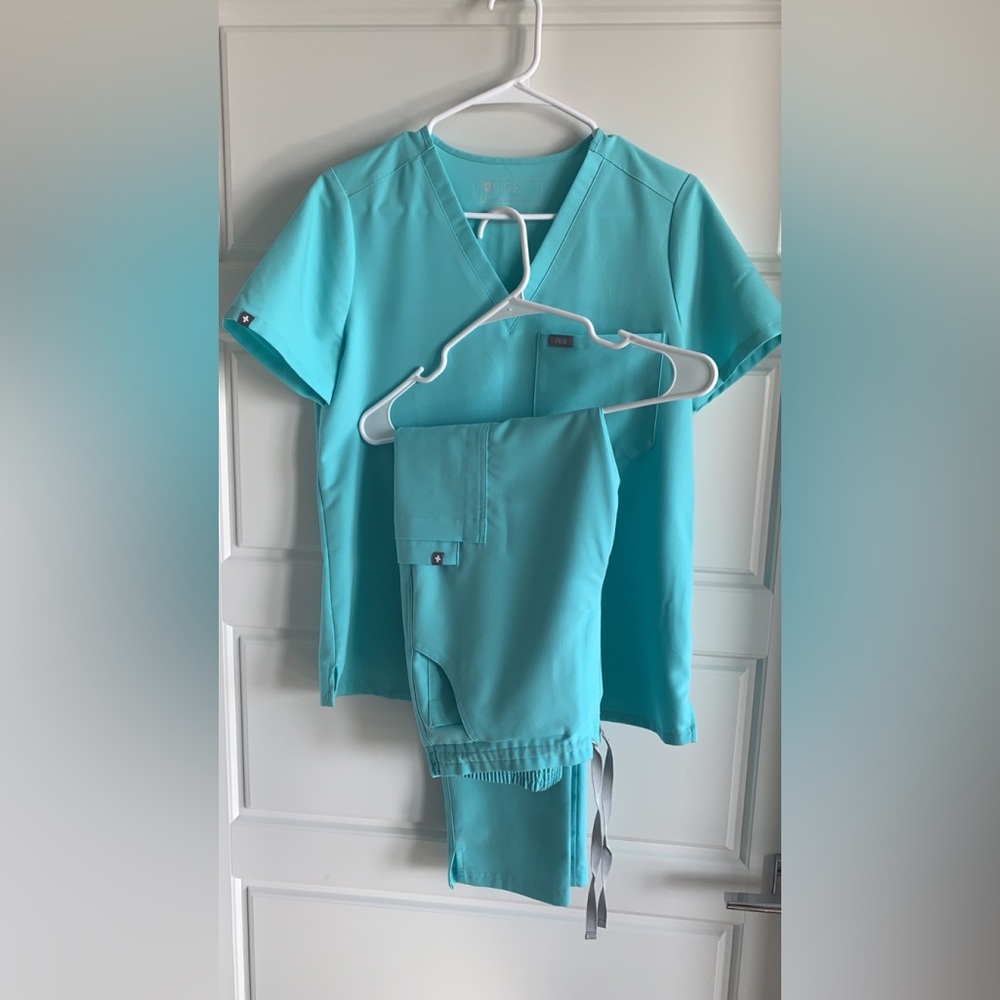 Figs fresh aqua scrub set size S